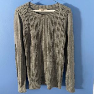 Banana Republic Silver Cable Knit Sweater